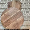 Inspire Me! Home Decor Gold Round Wood Charcuterie Board With Textured Design " From Pops Of Color Home Collection"