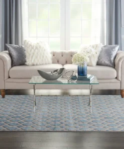 Nourison PILLOWS, RUGS, & THROWS Joli Area Rug - Blue/Grey (2 Sizes)