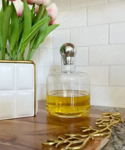 Inspire Me! Home Decor Decanter With Silver Round Top "From Pops Of Color Home Collection"