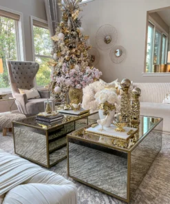 Inspire Me! Home Decor Gold Candle Holder With Dimensional Cut Out Design (2 Sizes)