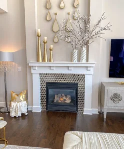 Inspire Me! Home Decor Gold And White Twist Vase (2 Sizes)