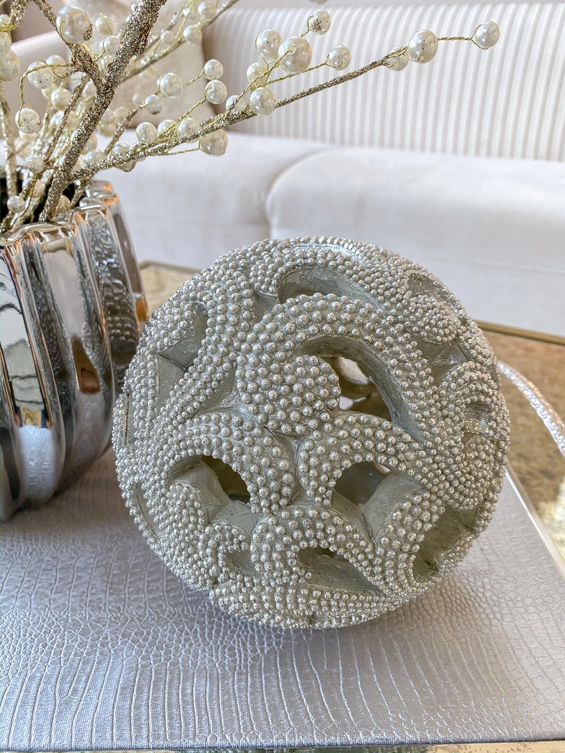 Inspire Me! Home Decor Champagne Detailed Orb