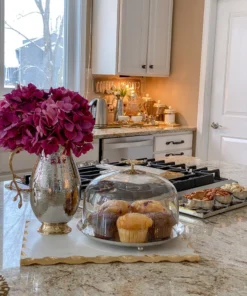 Inspire Me! Home Decor Marble Tray With Metallic Edge (2 Colors)