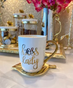 Inspire Me! Home Decor 16 Oz. Boss Lady Mug W/ Gold Handle
