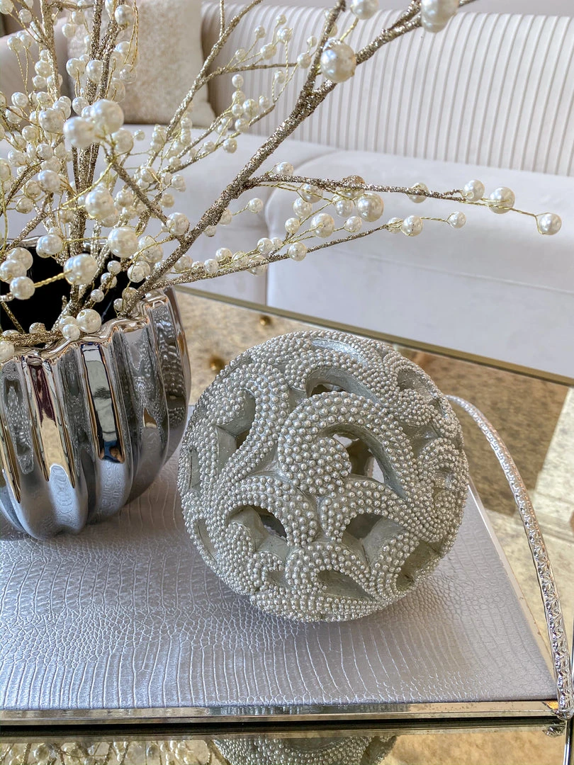 Inspire Me! Home Decor Champagne Detailed Orb