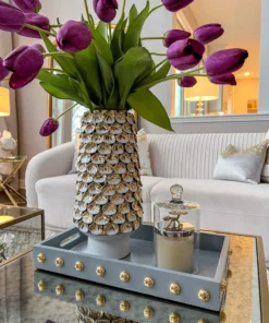 Inspire Me! Home Decor Studded Decorative Wood Trays (4 Colors)