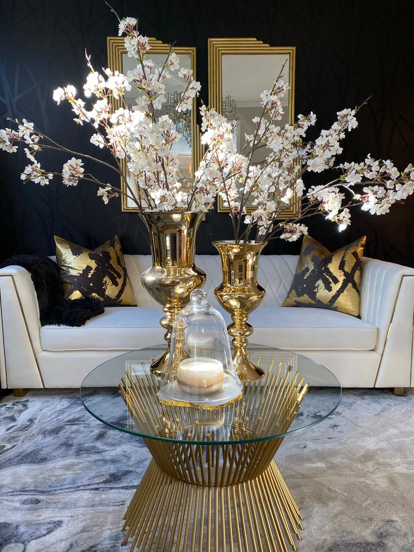 Inspire Me! Home Decor Detailed Stem Vase (2 Colors & 2 Sizes)