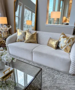 Cloud9d PILLOWS, RUGS, & THROWS Becca Charcoal Gold Pillow - 20