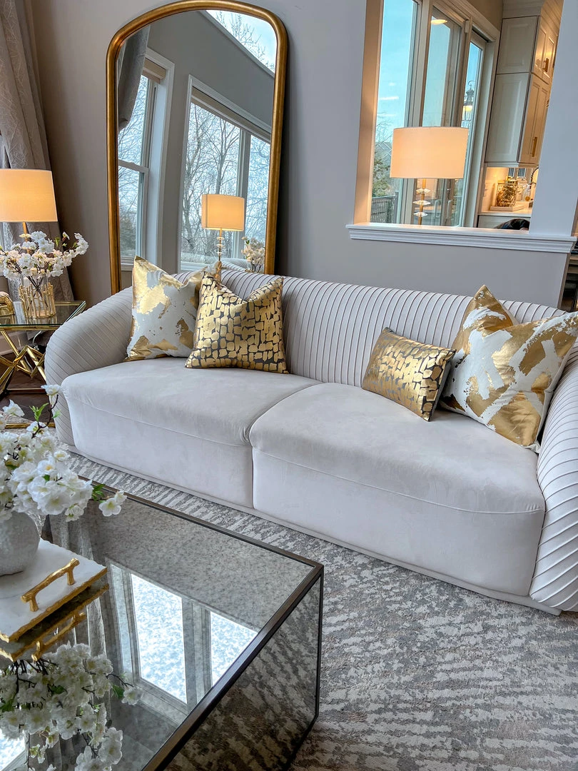 Cloud9d PILLOWS, RUGS, & THROWS Becca Charcoal Gold Pillow - 20" X 20"