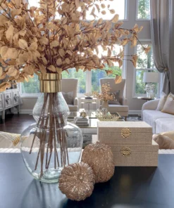 Inspire Me! Home Decor Champagne Glitter Pumpkins (2 Sizes)