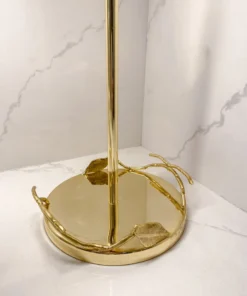 Inspire Me! Home Decor Gold Leaf Detailed Paper Towel Holder