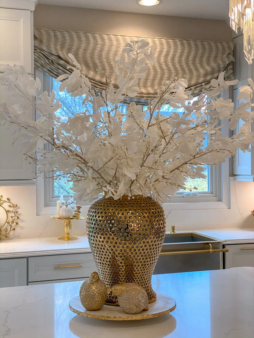 Inspire Me! Home Decor 45" Tall White Leaf Stem