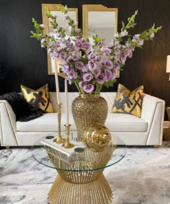 Inspire Me! Home Decor Floral Stems Hollyhock Stem (3 Colors)