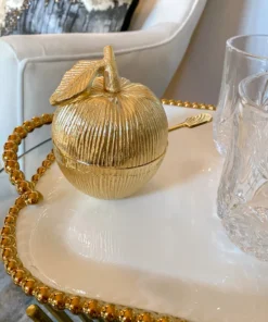 Inspire Me! Home Decor Gold Apple Honey Jar With Spoon