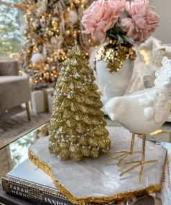 Inspire Me! Home Decor Gold Christmas Tree Candle (2 Sizes)