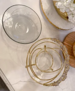 Inspire Me! Home Decor Jeweled Edge Bowl With Glass Insert (2 Colors)