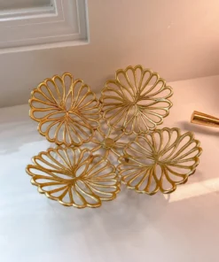 Inspire Me! Home Decor Openwork Gold Floral Bowl