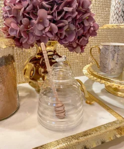 Inspire Me! Home Decor KITCHEN Glass Beehive Honey Jar