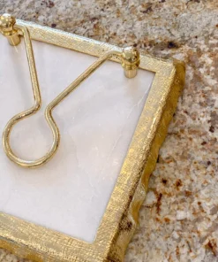 Inspire Me! Home Decor Marble Napkin Holder With Gold Detailing