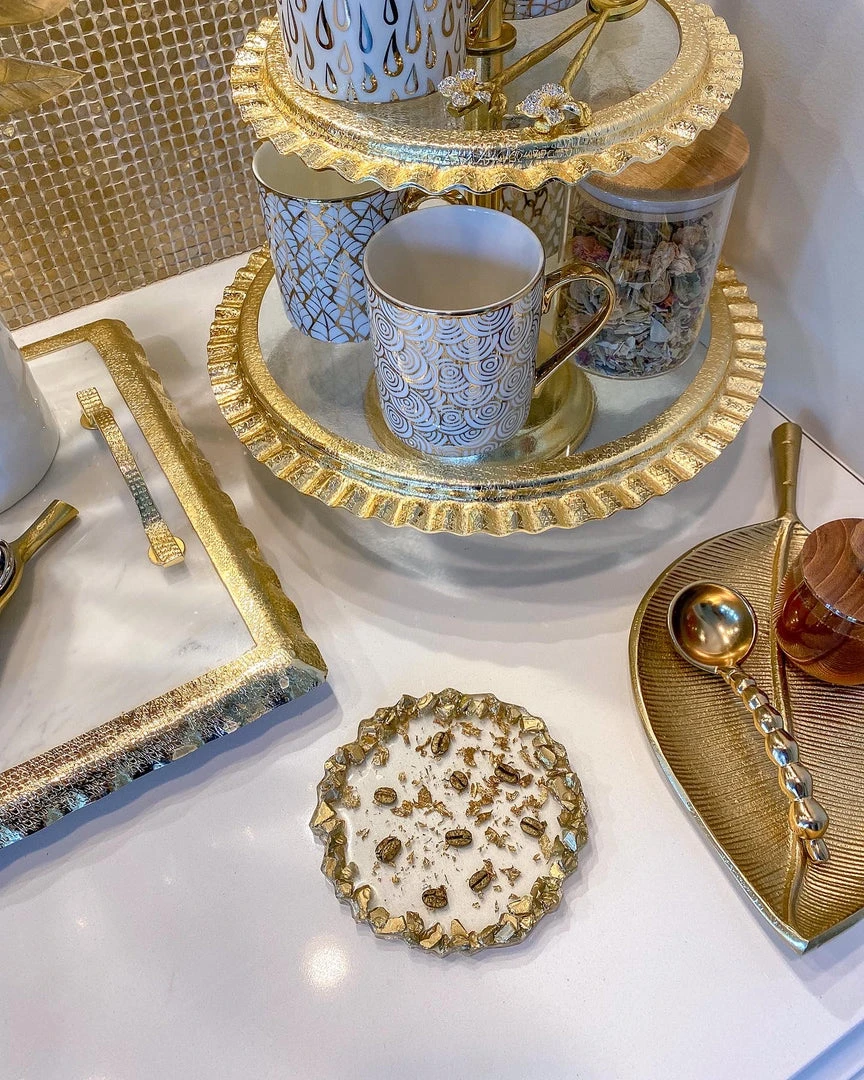 Inspire Me! Home Decor Stone Resin Coffee Bean Coaster (2 Colors)