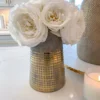 Inspire Me! Home Decor Grey Tapered Vase W/ Gold Design