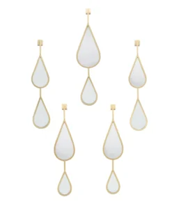 Inspire Me! Home Decor WALL ART & MIRRORS Teardrop Mirrors (Set Of 5) (2 Colors)