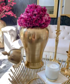 Inspire Me! Home Decor Gold Metal Ginger Jar