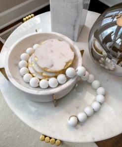 Inspire Me! Home Decor White Beads