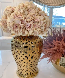 Inspire Me! Home Decor French Beige/Blush Hydrangea Stem Floral Stems