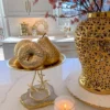 Inspire Me! Home Decor Matte Gold Large Ceramic Hammered Fruits (2 Styles)