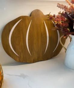 Inspire Me! Home Decor KITCHEN Wood Pumpkin Board With White Details