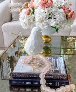 Inspire Me! Home Decor White Hammered Bird With Gold Accents