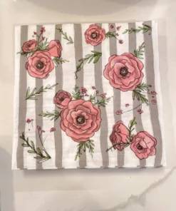 Inspire Me! Home Decor Decorative Square Lunch Napkins (9 Patterns)