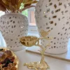 Inspire Me! Home Decor Snack Bowl On Gold Tree Stand With Bird