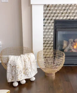 Inspire Me! Home Decor Oversized Gold Wire Bowls (Set Of 2)