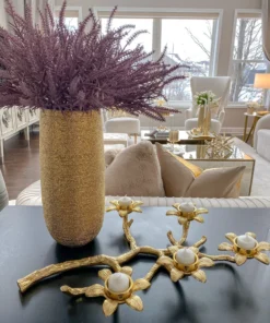 Inspire Me! Home Decor Gold Spun Textured Vase