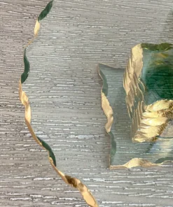 Inspire Me! Home Decor Stacked Glass Cake Stand With Textured Gold Rim (2 Sizes )