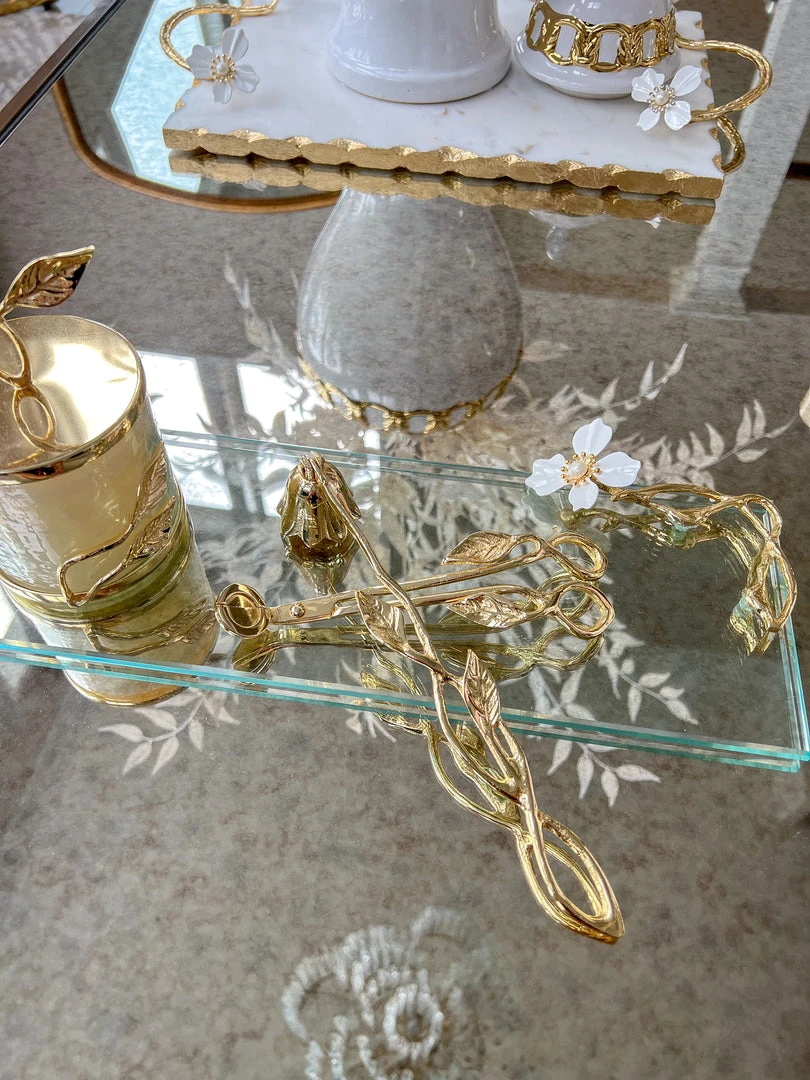 Inspire Me! Home Decor Gold Leaf Candle Bundle