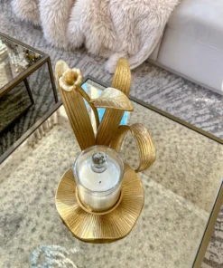 Inspire Me! Home Decor Large Flower Hurricane Candle Holder (2 Colors)