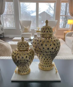 Inspire Me! Home Decor Small Gold Ginger Jar