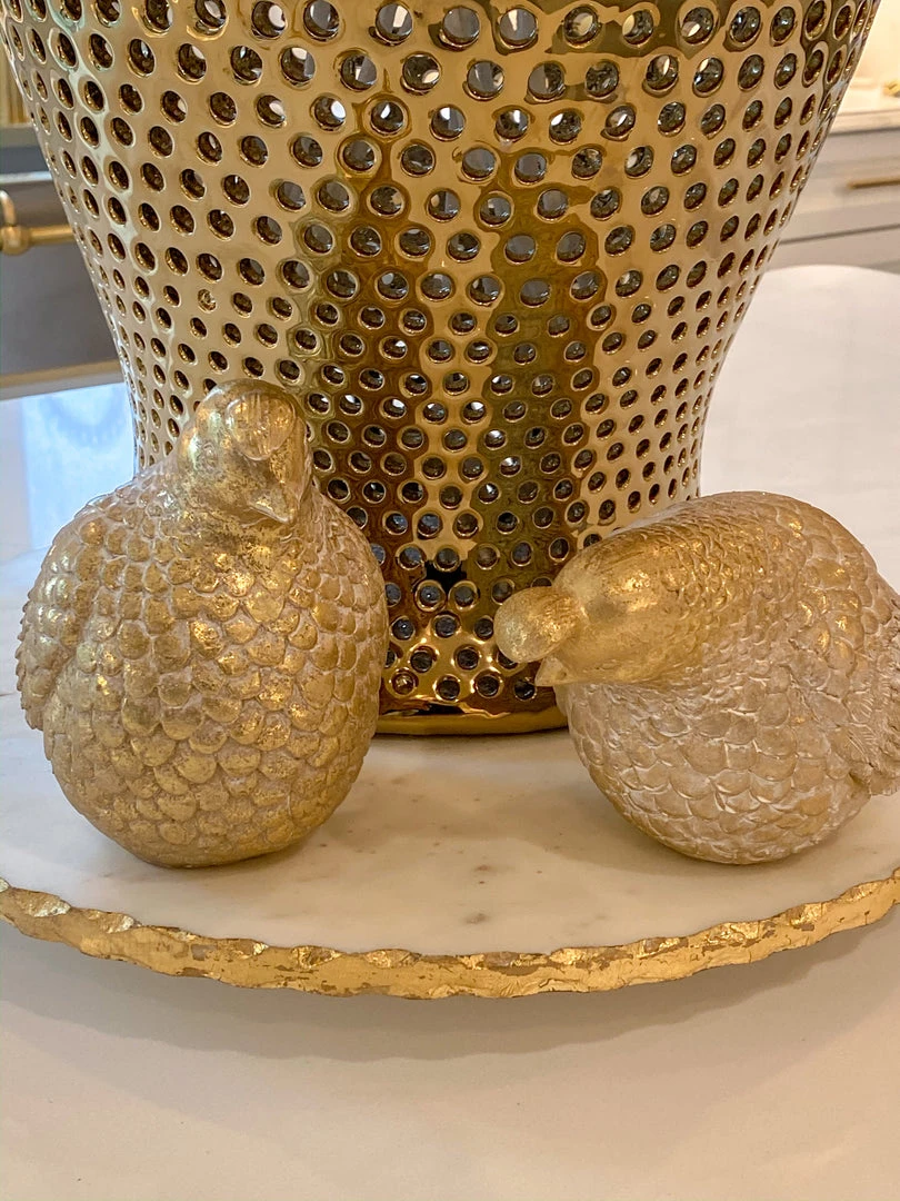 Inspire Me! Home Decor Pair Of Champagne Partridges Set Of Two