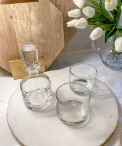 Inspire Me! Home Decor Stackable Glass Decanter W/ Glasses KITCHEN