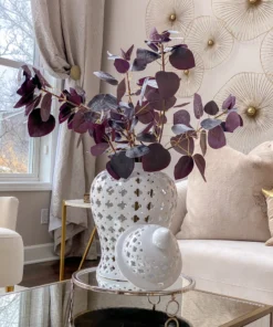 Inspire Me! Home Decor White Ceramic Pierced Ginger Jar (2 Sizes)