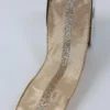 Inspire Me! Home Decor Beige And Glitter Ribbon Gold