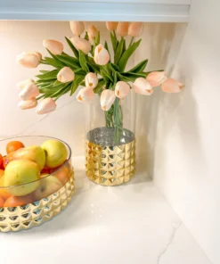 Inspire Me! Home Decor Tall Gold Textured Glass Vase