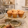 Inspire Me! Home Decor Gold Bordered Glass Cake Stand