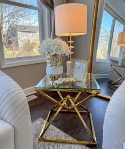 Inspire Me! Home Decor White Ceramic Vases With Gold Circle Design