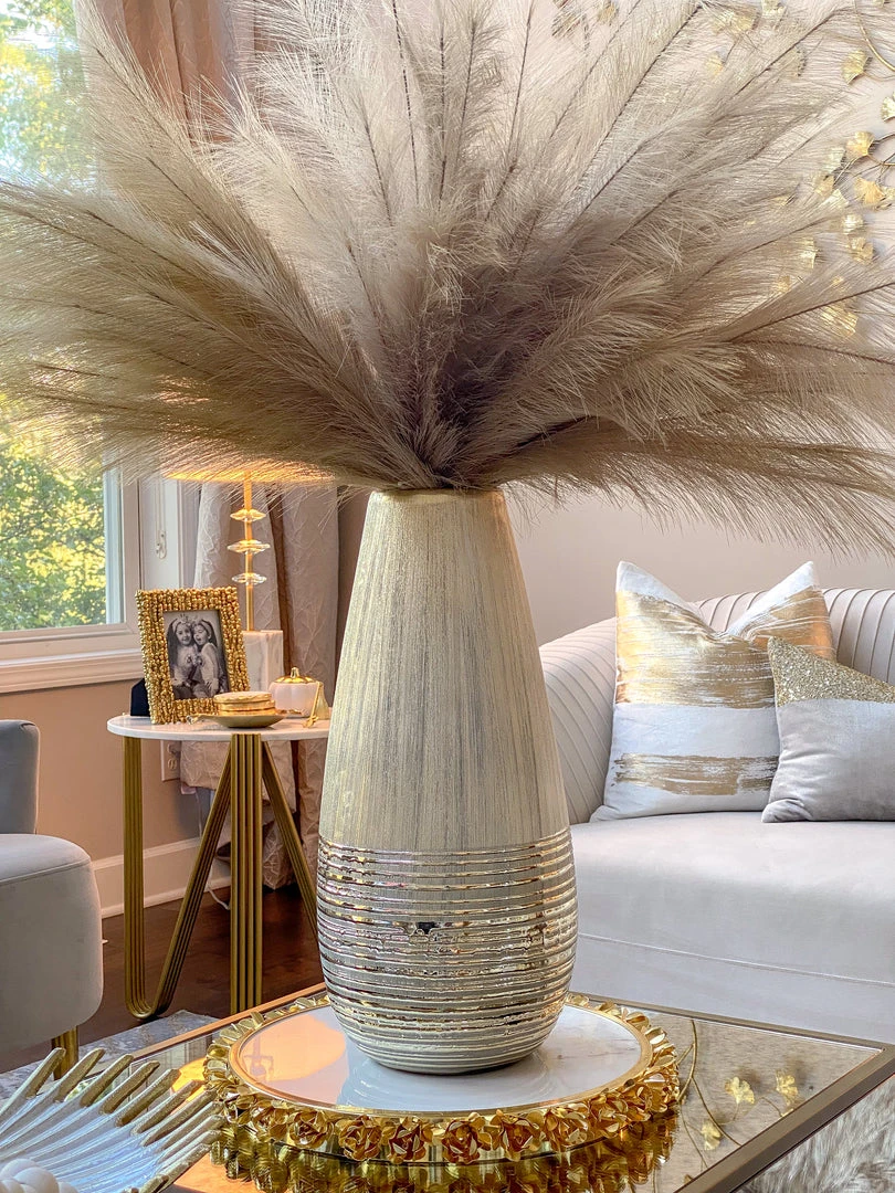 Inspire Me! Home Decor Champagne Two-Textured Vase