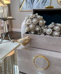 Inspire Me! Home Decor Gold Large Metallic Pearl Ornament/Orb