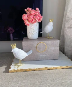 Inspire Me! Home Decor Mini White Vases W/ Floral Detail (Set Of 2)